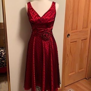 Stop Staring! Red Vintage Dress - Size Medium
